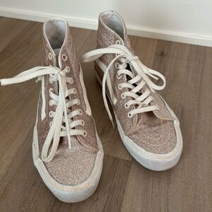 Vans Champagne Gold Glitter Women’s 8.5 High Top Vans